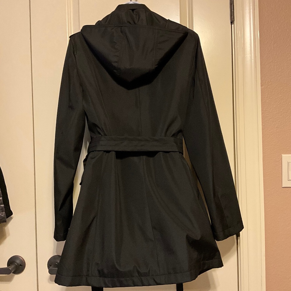 Calvin Klein Rain/Trench Coat Black size Medium - Picture 5 of 11